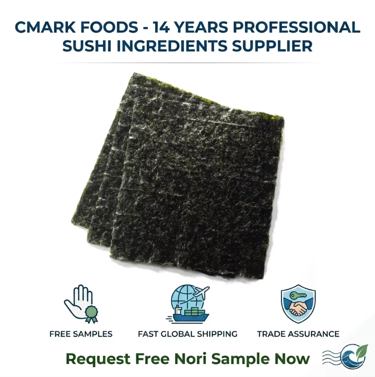 Dark Green Roasted Seaweed Nori Temaki Hand Roll Sheets 50 Sheets Per Bag