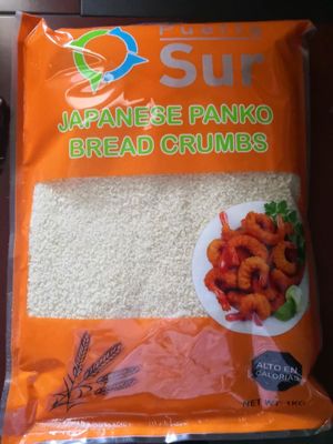袋詰められた白い乾燥パン粉 / 白色または黄色のパンコパン粉 18ヶ月 保存期間