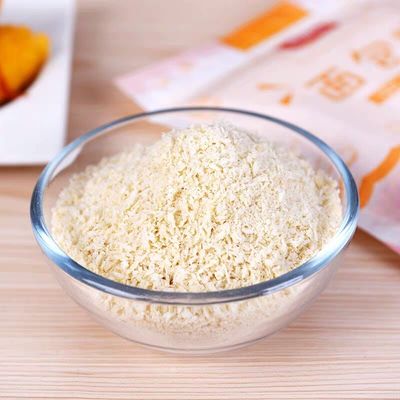 鮮やかな黄と白のパン粉 パンコパン粉 乾燥したハラルパン粉